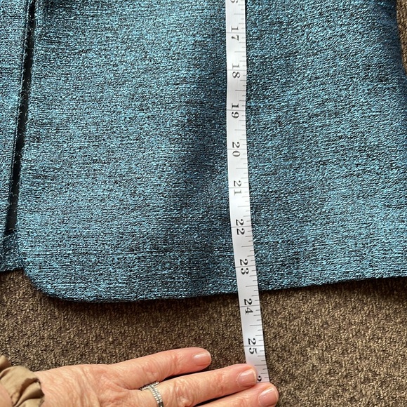 NIPON BOUTIQUE DOPAMINE OMBRE-SHINE RUFFLE FRONT BLAZER JACKET WOMENS 10 BLUE - Picture 8 of 16